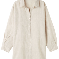 Camisa Em Linho - Bege