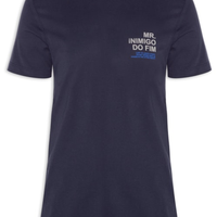 Camiseta Masculina Estampada Mr. Inimigo Do Fim - Azul