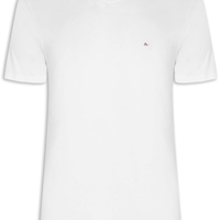 Camiseta Masculina Básica Gola V (PA) - Branco