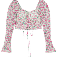 Corselet Anna De Manga Comprida Life Is a Flower - Rosa