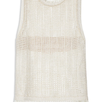 Regata Tricot Fendas Lurex - Dourado