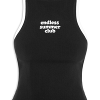 Blusa Feminina Canelada Bordado Summer Club - Preto