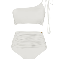 Top biquíni um ombro só bio artemis off white