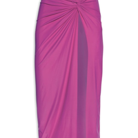 Saia Midi Em Malha - Rosa