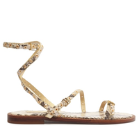 Sandália Feminina Rasteira Annete Flat Couro - Animal Print