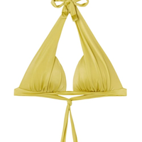 Parte De Cima De Biquíni Triângulo Shiny Satin - Amarelo