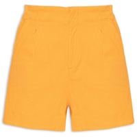 Short Feminino Bolso Alfaiataria - Laranja
