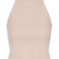 Blusa Feminina Tricot Cava Americana - Bege