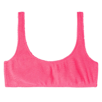 Parte De Cima De Biquíni Top Crinkle Waves - Rosa