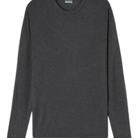 Camiseta De Manga Comprida Soft Silk - Cinza