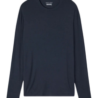 Camiseta De Manga Comprida Soft Silk - Azul