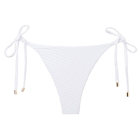 Calcinha De Biquíni Brasileira Com Laços White Waves - Branco