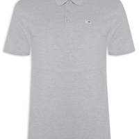 Polo Masculina Tjm Original Fine Pique Ss - Cinza