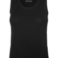 Regata Feminina Em Tricot - Preto