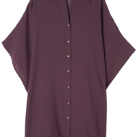 Kaftan Estilo Camisa - Roxo