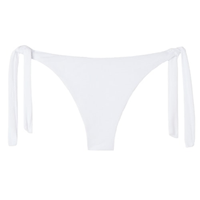 Calcinha De Biquíni Brasileira Com Amarração Classic Piquet - Branco