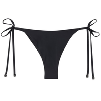Calcinha De Biquíni Brasileira Com Laços Indonésia - Preto