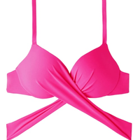 Parte De Cima De Biquíni Push-Up Almofadado Graduado Soft Indonésia - Rosa