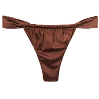 Calcinha De Biquíni Brasileira Shiny Satin - Marrom