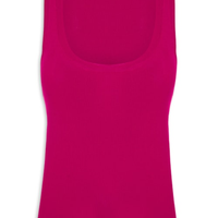 Regata Feminina Decote U Canelado Color - Rosa