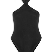 Body Decote Costas Tricot - Preto