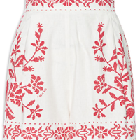 Short Feminino Reticário Tropical - Off White