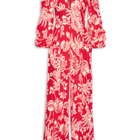 Macacão Feminino Arara Floral - Vermelho