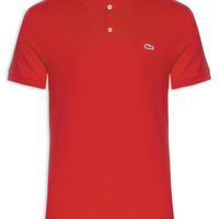 Polo Masculina Regular Fit Em Algodão Pima - Vermelho