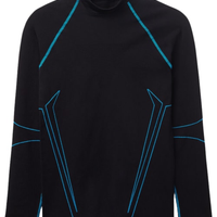 Camiseta De Manga Comprida Esportiva - Preto