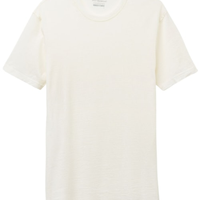 Camiseta De Manga Curta Em Lã Merino Elástica - Branco