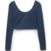 Blusa De Manga Comprida Soft Touch - Azul