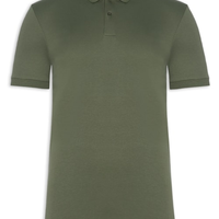 Polo Masculina Slim Fit em Algodão Pima Peruano - Verde