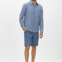 Bermuda Masculina Em Sarja - Azul