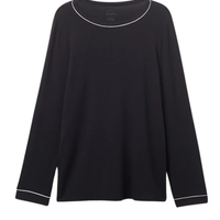 Blusa De Manga Comprida Em Modal - Preto