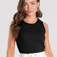 Regata Feminina Canelada - Preto