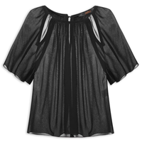 Blusa Feminina Franzida Vivos - Preto