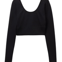Blusa De Manga Comprida Soft Touch - Preto