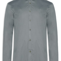 Camisa Masculina Empire Regular Fit Em Sarja - Cinza