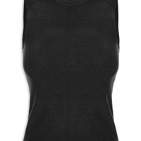 Regata Feminina Tricot Básica - Preto