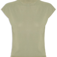 Blusa Feminina Manga Japonesa Em Tricot - Verde