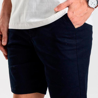 Bermuda Masculina Em Sarja - Azul