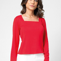 Blusa Feminina Manga Longa - Vermelho