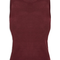 Regata Feminina Tricot Básica - Vermelho