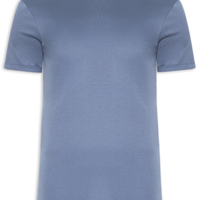Camiseta Masculina Em Algodão Pima Peruano - Azul
