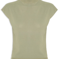 Blusa Feminina Manga Japonesa Em Tricot - Verde
