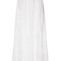 Saia Longa Em Renda - Off White