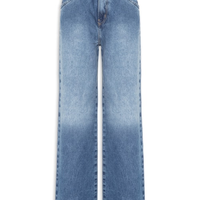 Calça Feminina Pantalona Jeans - Azul