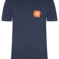 Camiseta Masculina Vintage Sprayicon Manga Curta - Azul