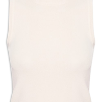 Regata Feminina Tricot Básica Off White