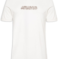 Camiseta Masculina Estampada em Algodão - Branco